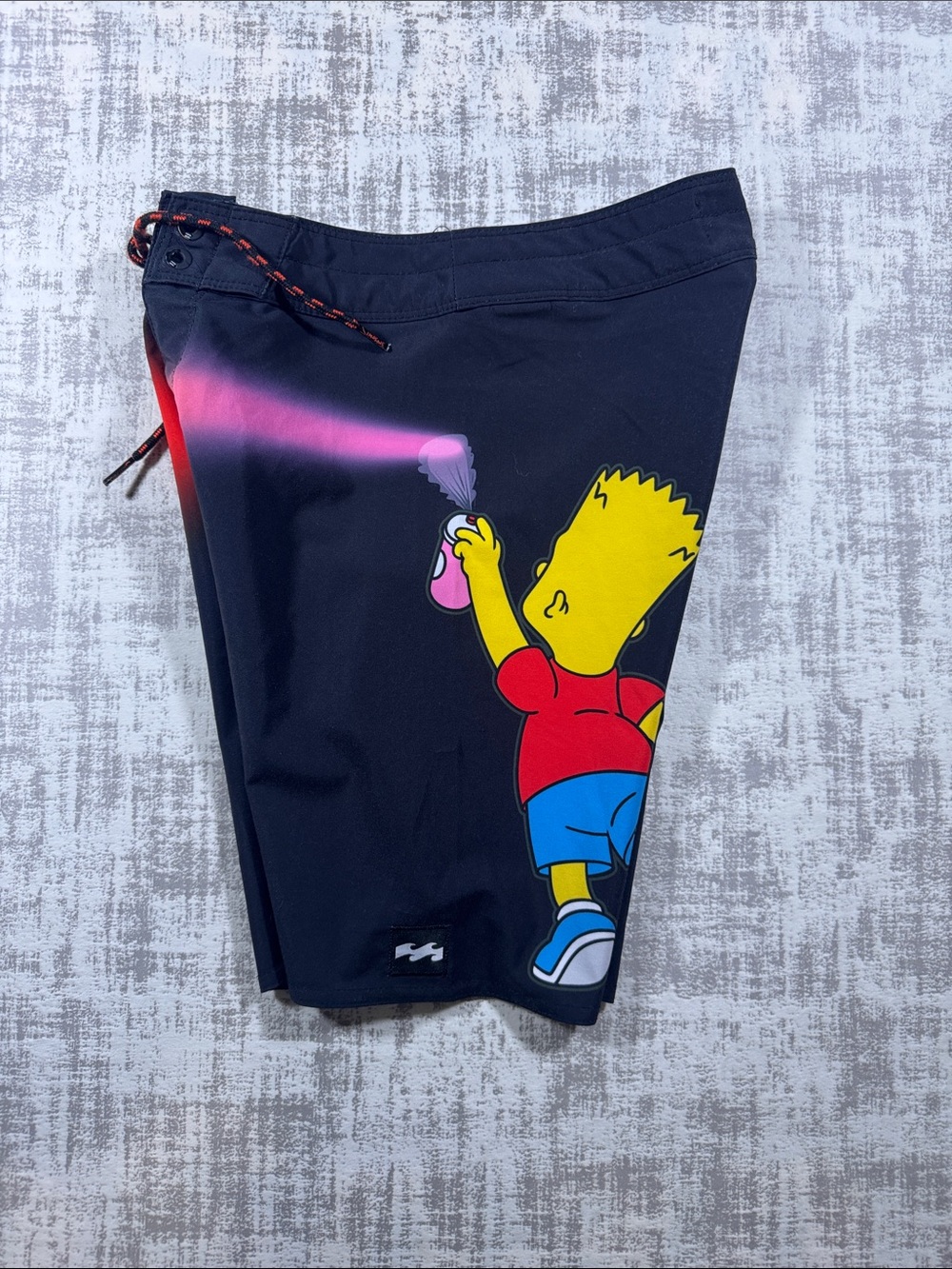 Billabong The Simpson Kids Black Swim Shorts with Rainbow Accent